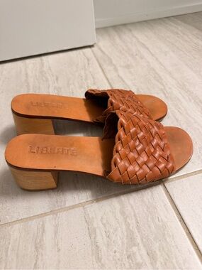 Liberté Leather Woven Mule